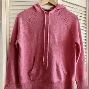Thick J.crew cashmere hoodie hooded sweatshirt sweater XS bubblegum pink